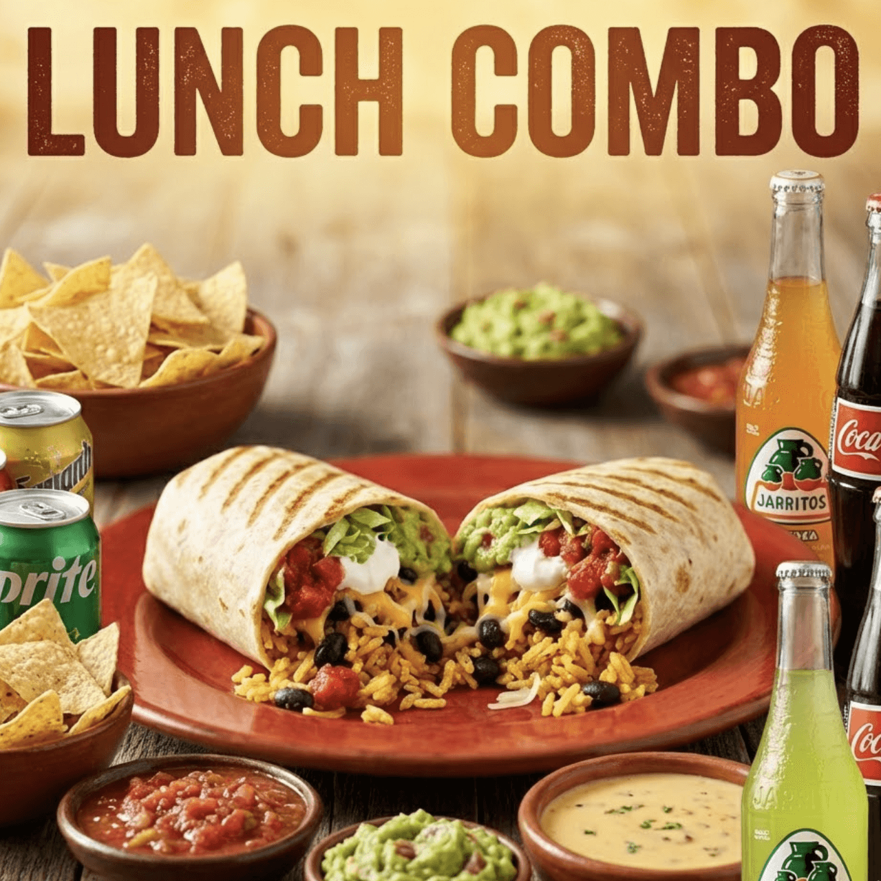 Chips *or* Soda Combo - Build Your Own 12" Burrito!