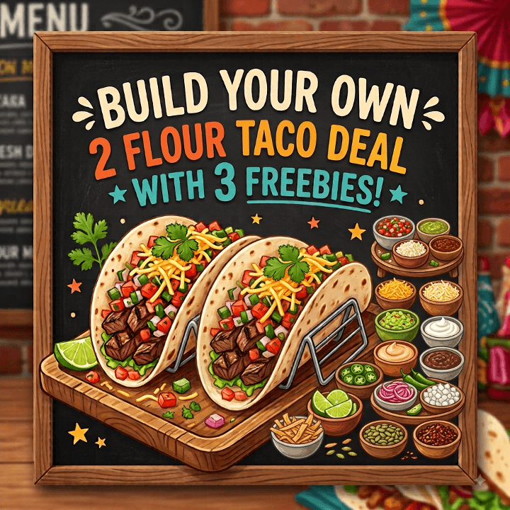 2x Soft Flour Tacos - Build your Own